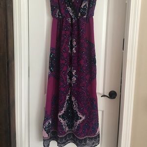 Purple and blue dress